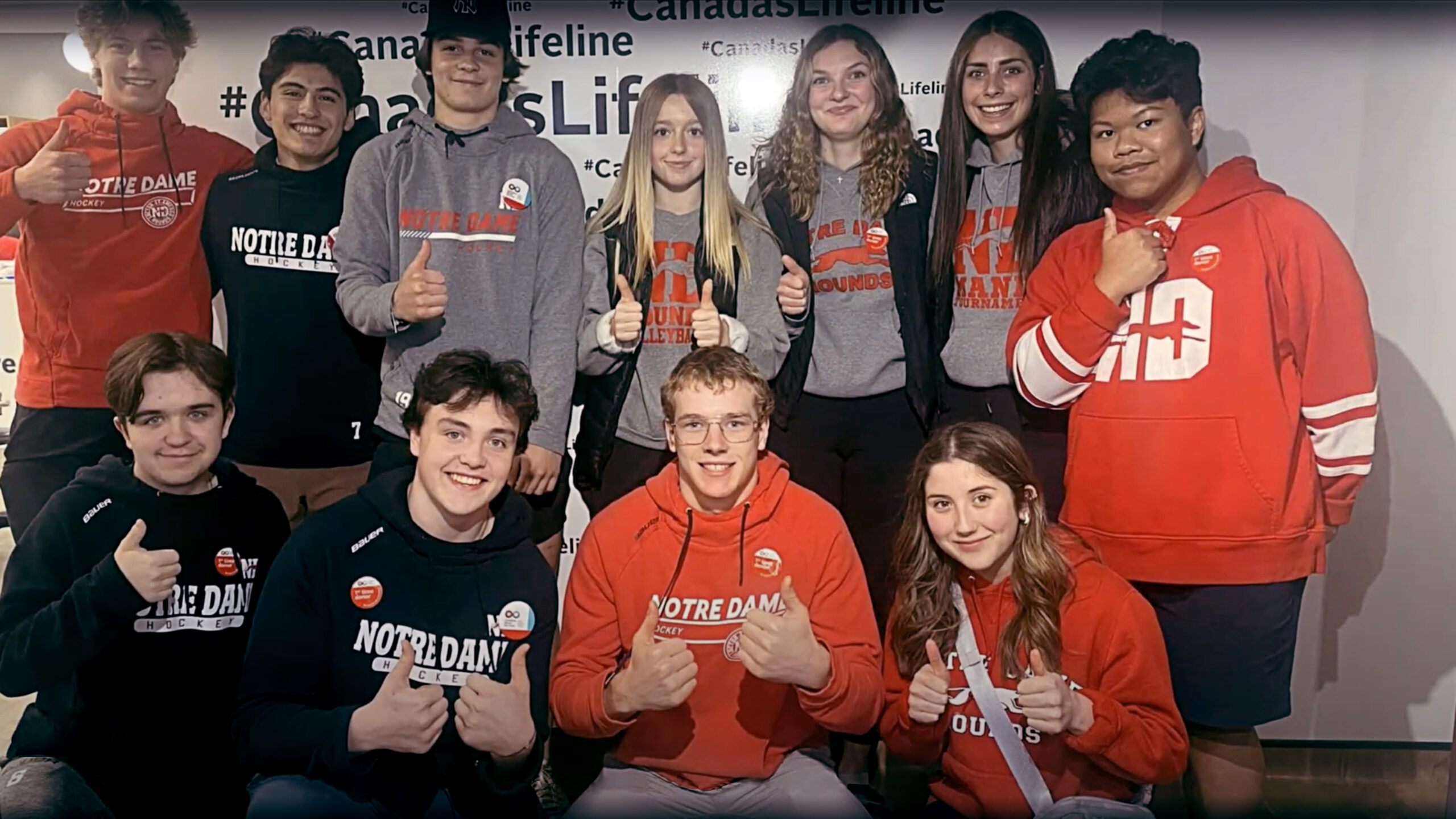 Group of Notre Dame students